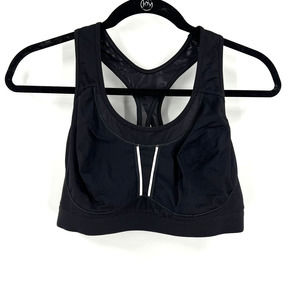 Champion Black Sports Bra Pull Over Wireless Unpadded Women's 38D Mesh